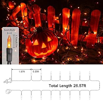 Amazon.com: Toodour Orange & Purple Halloween Lights, 25ft